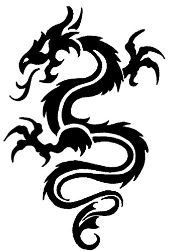 tribal tattoo with nice dragon art designs
